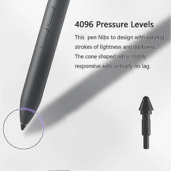 4-pack Replacement Pen Nibs for Active Pen Models, Compatible with 4096 Pressure Sensitivity Levels Black