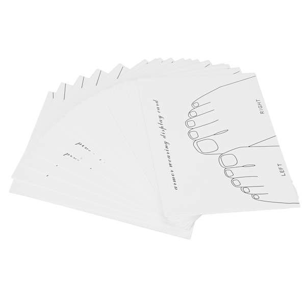 20 st Nail Color Card Display Practice Manicure Tool Foot Model Manicure Display Card för Manicurist