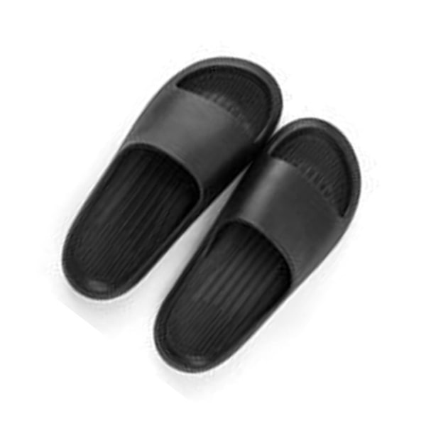 EVA Duschtofflor Slide Sandaler Duschskor för Badrum Pool Strand för Kvinnor och Män Svart 37‑38