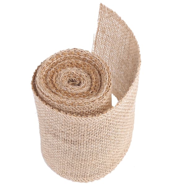 Jute Hessian-stoffrull for dekorative formål til julepynt (bredde: 10 cm)