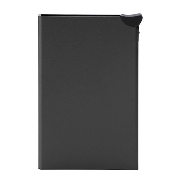 Aluminiumlegering RFID Anti-tyveri kortholder Automatisk Pop-Up Bankkortboks Visitkort Etui Sort