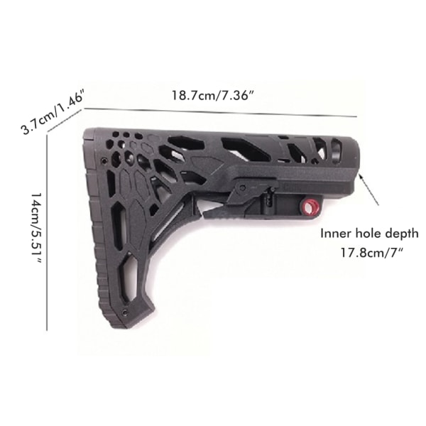 Utomhuskit med fast lager Pythoner Grain Hollow Nylon Lättvikt Red Dot Tail Bracket Utomhussport Modifiering Tillbehör