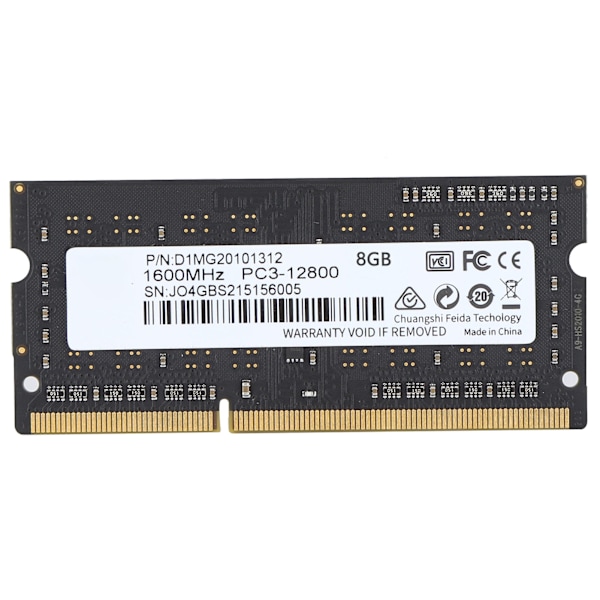 DDR3 RAM Slim Aluminum High Performance SODIMM DDR3‑1600MHz PC3‑12800 Notebook Memory8GB