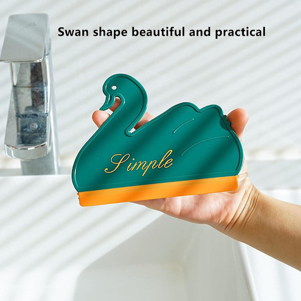 4 stk. Multifunktionel Bruse Squeegee - Badeværelse Squeegee - Kreativ Silikon Squeegee - Vindue Squeegee - Svan Gummi Squeegee til Biler, Vinduer, Gl