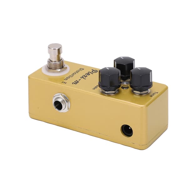 Guitar Effekt Fuzz Overload Distortion Pedal Metal Gylden True Bypass Switch til Elektrisk Bas
