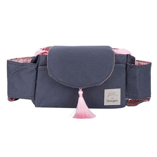 Baby Barnvagn Hängande Väska Organizer Universal Mugghållare Förvaringsväska Barnvagnar TillbehörRosa Tassel