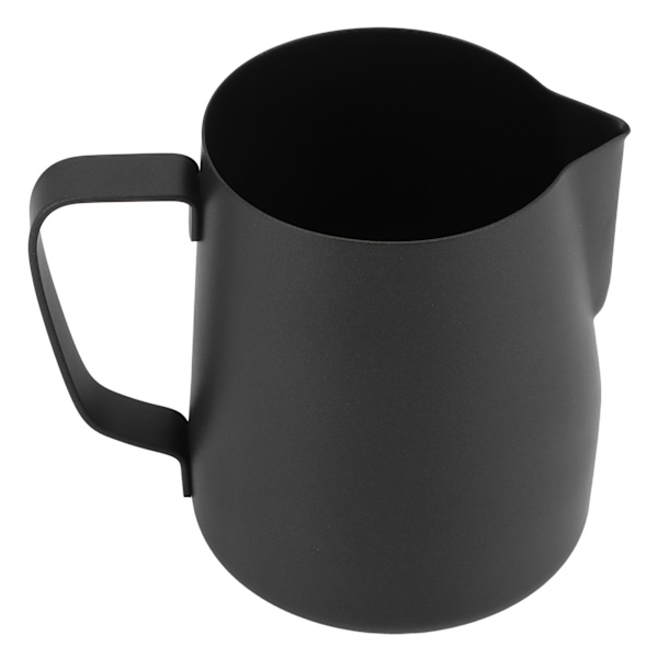 Mjölkskummande kanna japansk stil 304 rostfritt stål kaffekoppsmugg för hemmabar (600 ml noir)