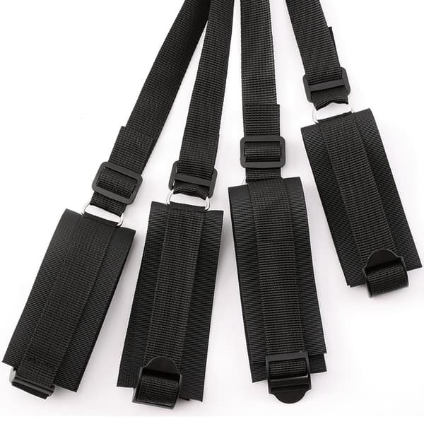 4 STK Justerbare Bindestropper Nylon Håndled Ankel Bondage Rem Sæt Senge Sove Remme