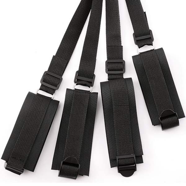 4 STK Justerbare Bindestropper Nylon Håndledd Ankel Bondage Stroppesett Seng Sove Stropper