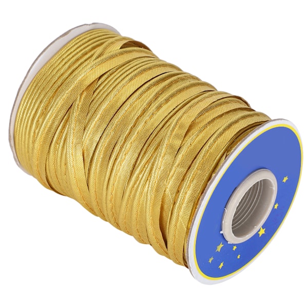 70yd Crafts Kantsnor Fletning Rørledning Bias Tape Trims 1cm Bredde til Syning Sømbinding Syning Guld