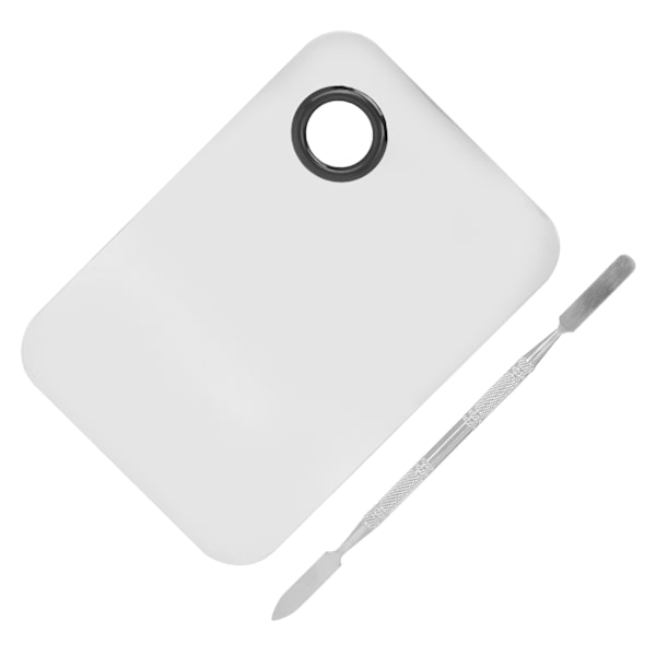 Makeup Mixing Palette Spatel Rustfrit Stål Foundation Læbestift Farveblandingspalet