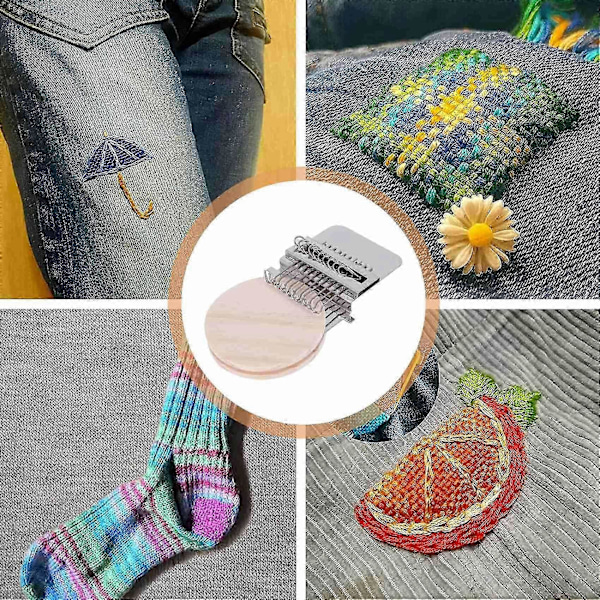 Pieni neulepuu, puinen paikkauskone aloittelijoille, DIY-taide, sopii sukille ja C:lle