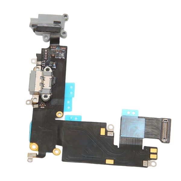 Telefonladeport Flexkabel med Hodetelefonport Mikrofonfunksjon for IPhone 6 Plus Grå