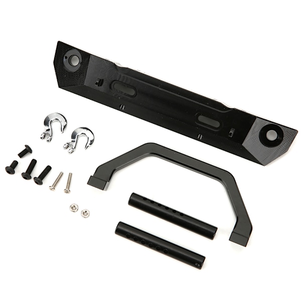 RC Aluminum Alloy Front Bumper Front Anti Collision Bar for RGT 1/10 Monster Truck Off Road Rock Cruiser EX86100(Black R86025BL )