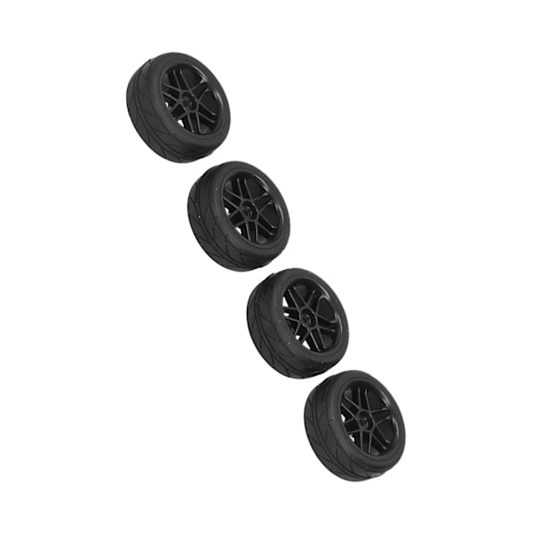 Fjernkontroll gummi dekk erstatning for HSP 94122/94123/TT01/WF06 1/10 RC bil Svart