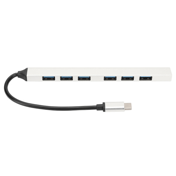 7-portars USB-hubb 5 Gbps 1 USB3.0 6 USB2.0 Aluminiumlegering Enkel design Multiport USB-hubb Splitter