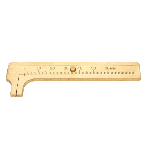 Pocket Messing Caliper Profesjonell høy nøyaktighet 0 til 60 mm Enkeltskala Mini Handy Caliper for Perle Wire Juvel Rings