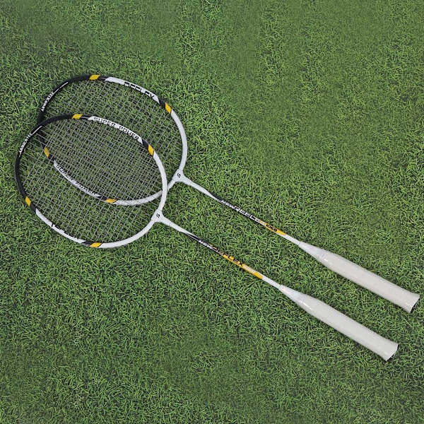 1068 Bärbar lättvikts badmintonracket i aluminiumlegering för vuxna, offensiv typ, dubbelspelar