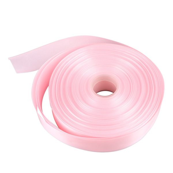 Pink dobbeltsidet polyesterbånd 100yd længde 1,57in bredde blødt stof bånd til indpakning af slik kage