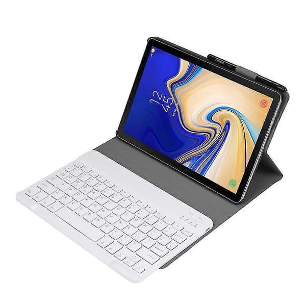 Bluetooth-tangentbordsfodral i läder för Galaxy Tab S4 10.5 T830 / T835 Rose Gold