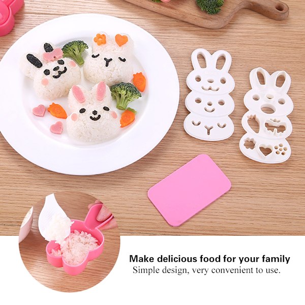 DIY Kanin Form Matkvalitet PP Material Sushi Ris Rulle Bento Form Hantverk Ris Rulle Form