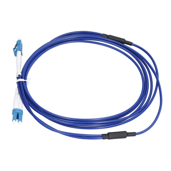 Optisk fiber patchkabel pansret jumper single mode 2-kernet optisk kabel LC/UPC‑LC/UPC Blå 5 meter