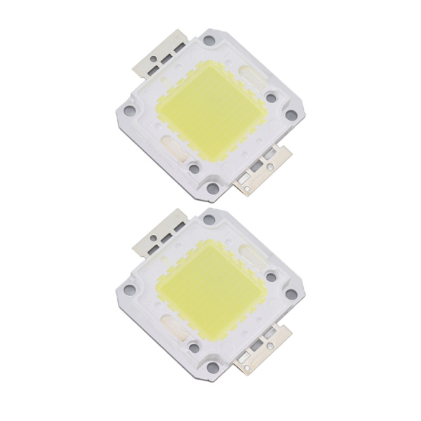 2 st 100W COB LED-ljuschip 9600LM 6000K LED-ljuschip-pärlor för LED-gjutljus 32-36V