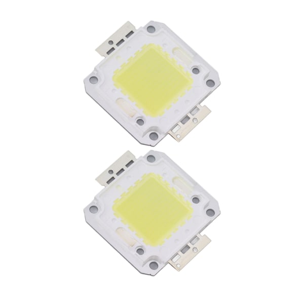 2 stk 100W COB LED-lysbrikke 9600LM 6000K LED-lysbrikkeperler til LED-støpelykter 32-36V