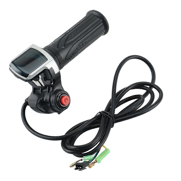 36V Elektrisk Cykel Scooter Hastighetsreglage LCD-Display med Strömbrytare EBike Twist Gasreglage Accel