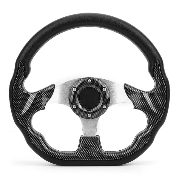 320MM Universal Bilrattstyre Kolfiber Stil Racing Drift med Hornknapp