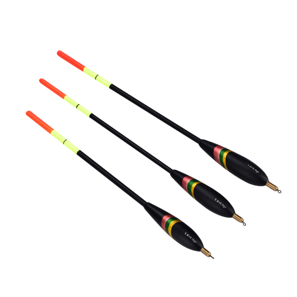 3 st 1,5+6g 1,5+5g 1,5+4g hållbara fiskeflottor i trä Set Bobbers Tackle Tillbehör