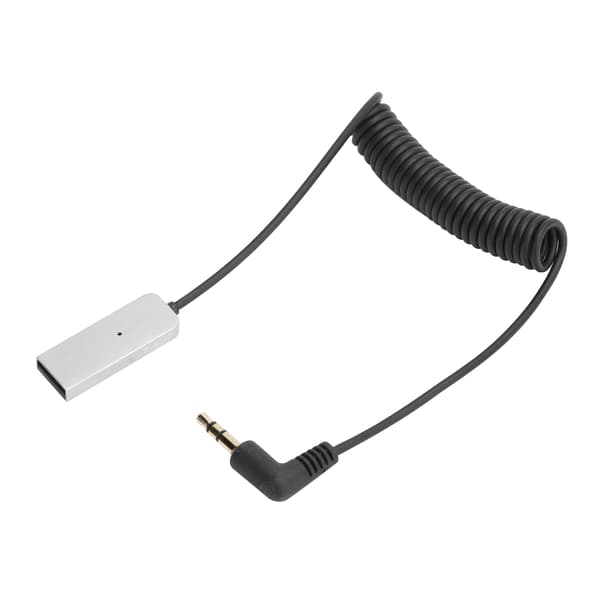 Bil/Hjem Bluetooth 5.0 Spolekabeladapter USB-mottaker Mini 3,5 mm Aux Audioadapter Svart