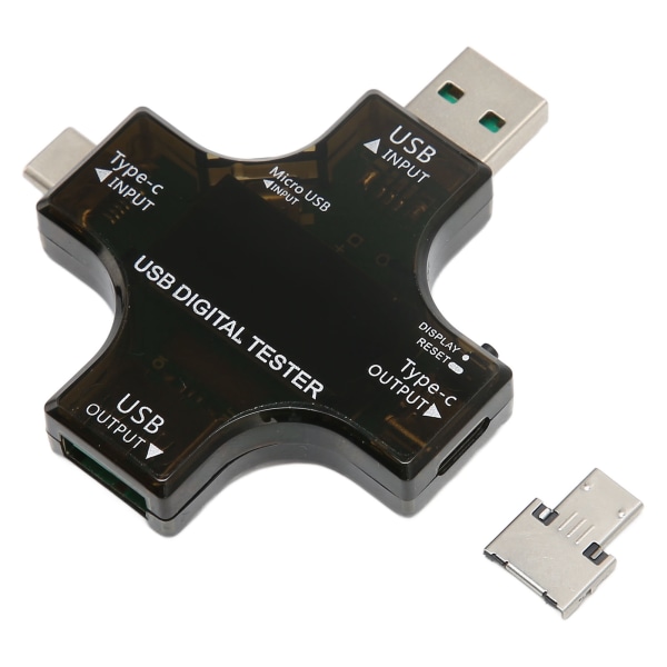 USB Power Meter Tester USB C Tester med färg IPS digital skärm för laddare Power Mobile Power Batterikapacitet