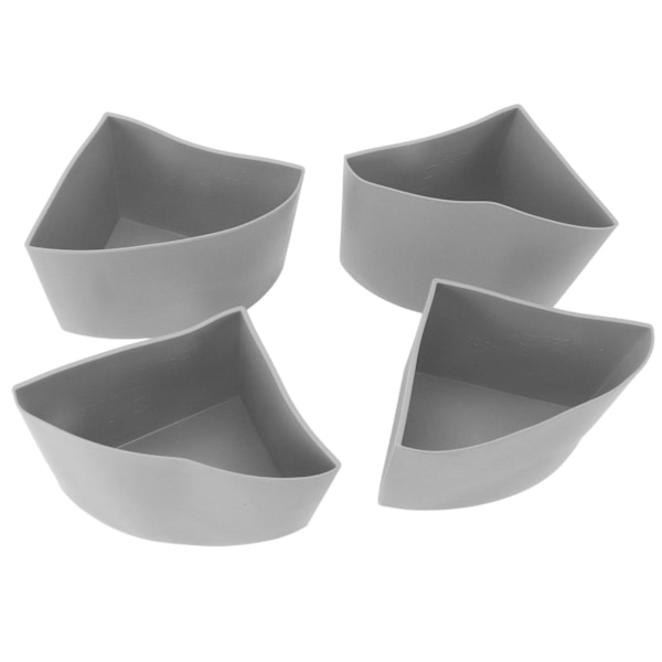 Slow Cooker Divider Liner 4 i 1 Silikon Gjenbrukbar Lekkasjesikker Koke Liner for 6 Quart Pot Grå