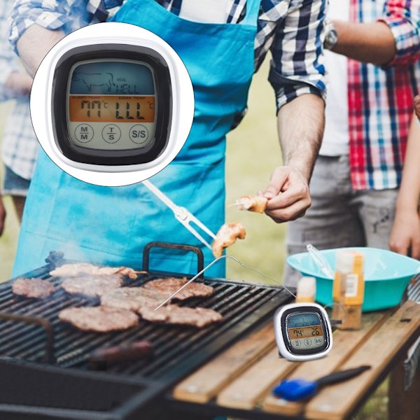 Berøringsskærm Elektronisk Termometer Digitalt BBQ Ovn Madlavning Kød Termometer til Grill Hjem Køkken