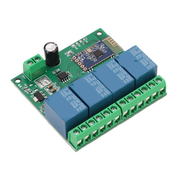 4-kanals Bluetooth-relämodul fjärrkontroll stark anti-interferensförmåga för smarta hem DC5V