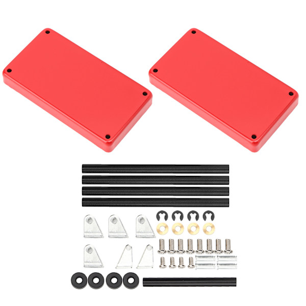 Mini 2-nivåers verktygsförvaringsvagn Mobil verkstad Garage Reparation RC-tillbehör för 1/8 1/10 1/12 1/16 skala modell Stor storlek Rouge