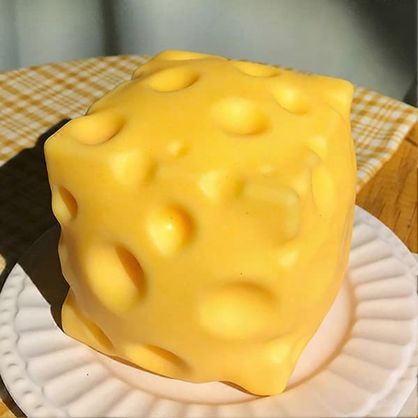 11 cm Kæmpe Ost Squishy Legetøj - Blød Langsomt Stigende Stresslindrende Squishies, Sensorisk Klemmelegetøj Gave til Børn og Voksne B