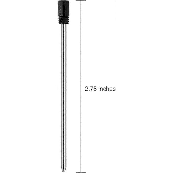 24 Stk. Kuglepen Refiller Til Diamant Krystal Stylus Penne, 7 cm (sort blæk)