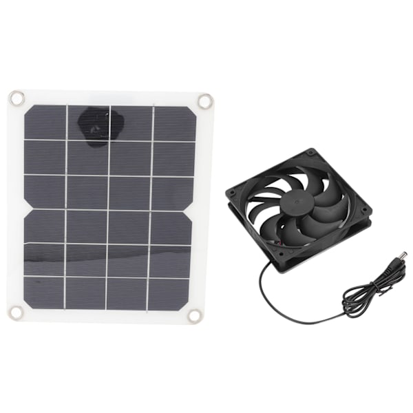 10W 6V Solcellepanel Vifte Kit 3000 Rpm Silikon Plast Solcellepanel Vifte Solcelleavtrekk Vifte Bærbar Vifte for Drivhus Kjæledyr