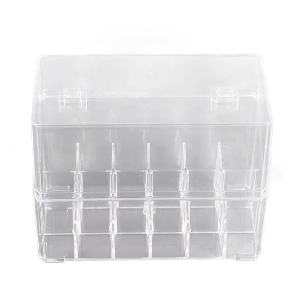 18 Gitre Akryl Læbestift Display Holder Læbepomade Kosmetik Opbevaringsboks Organizer Makeup Værktøj