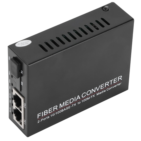 2 porter Ethernet-fibersvitsj TBCMC3412ES20A Plug Play Stabil Robust Datamaskinnettverkssvitsjer 100240V(EU-kontakt )