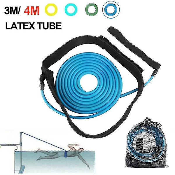 Motståndsträning Stationär Simbälte Fallskärm Simning Resin 6*10*4M Blå