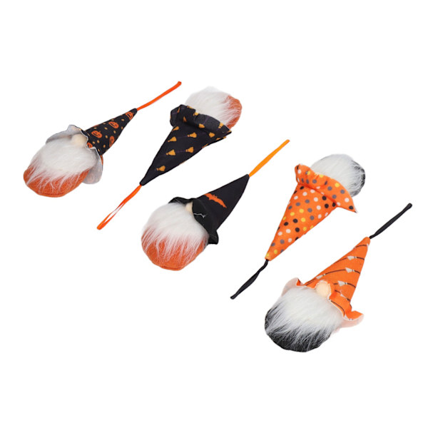5 stk Halloween-nisser Håndverk Halloween-elementer Lykke til Trygg Økologisk filt Nissedukke for temafest