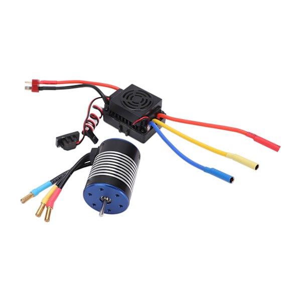 3650 4300KV børsteløs motor med 60A vanntett ESC kombinasjonssett for 1/10 RC bil