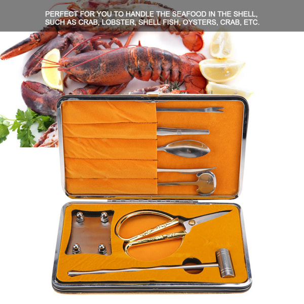 Rostfritt stål Seafood Claw Tool Set - 8PCS