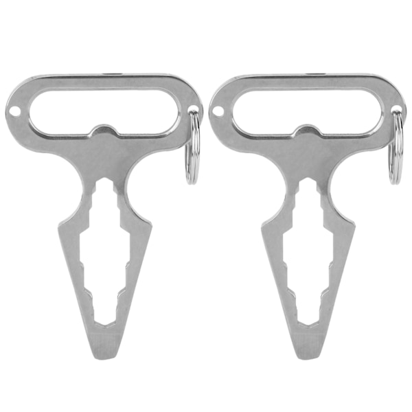 2 st Multifunktion Mini EDC Spike Wrench Flasköppnare Skruvmejsel Multiverktyg för Utomhus Camping