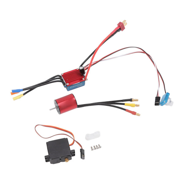 S2430 5800KV Børsteløs Motor 25A Børsteløs ESC 2.2KG Metall Servosett for 1/16 1/18 RC Bil