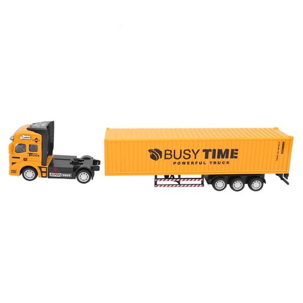 1:48 Legeringscontainer Lastbilsmodell Leksak Hög Simulering Barn Billeksaker Fordon Gul Container Lastbilsmodell