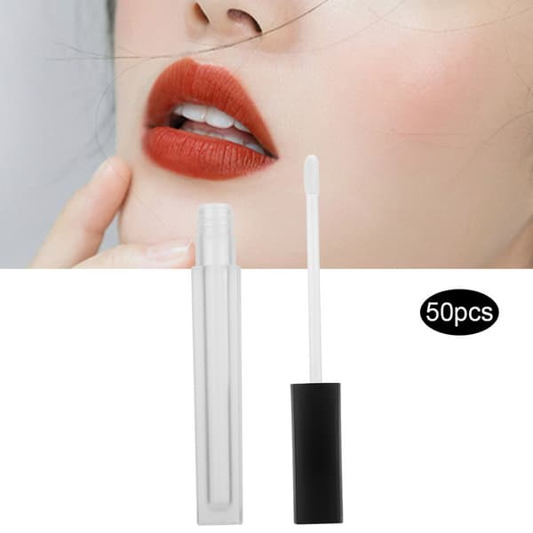 50 st tomma påfyllningsbara läppglansflaskor DIY läppoljerörbehållare sminkverktyg (4,5 ml/st)